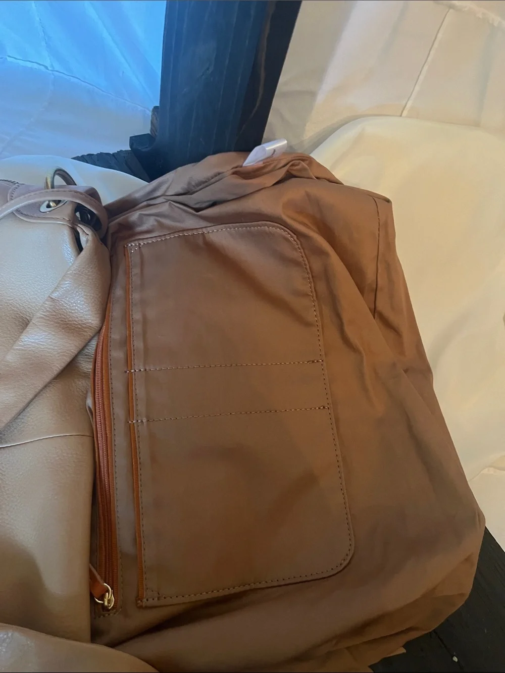 HOBO Cognac Pebbled Leather Hobo Shoulder Bag